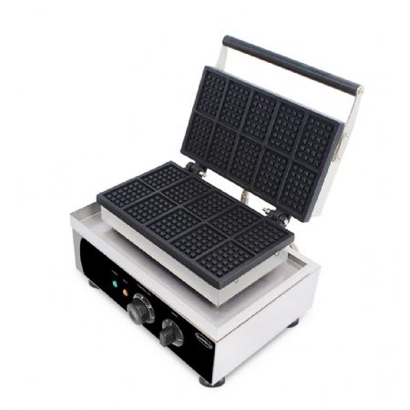 Gaufrier professionnel Monophasé acier inoxydable 10 gaufres de Bruxelles 81x55x14 mm - Combisteel - 7540.0065