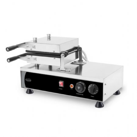 Gaufrier professionnel Monophasé acier inoxydable rotatif 4 gaufres de Bruxelles 88x88x26 mm - Combisteel - 7540.0075