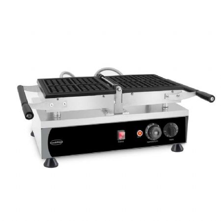 Gaufrier professionnel Monophasé acier inoxydable rotatif 4 gaufres de Bruxelles 88x88x26 mm - Combisteel - 7540.0075 Gaufrier professionnel Monophasé acier inoxydable rotatif 4 gaufres de Bruxelles 88x88x26 mm - Combisteel - 7540.0075