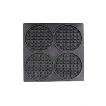 Gaufrier professionnel Monophasé acier inoxydable 4 gaufres rondes 112x112x16 mm - Combisteel - 7540.0080