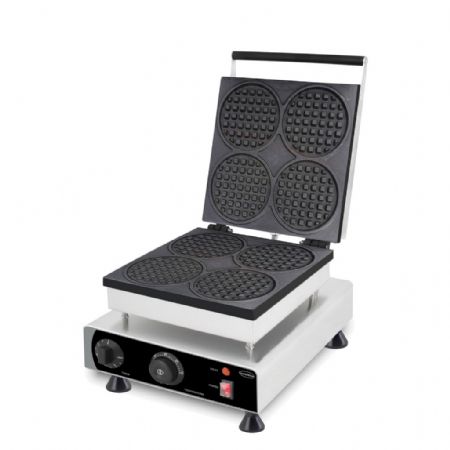 Gaufrier professionnel Monophasé acier inoxydable 4 gaufres rondes 112x112x16 mm - Combisteel - 7540.0080 Gaufrier professionnel Monophasé acier inoxydable 4 gaufres rondes 112x112x16 mm - Combisteel - 7540.0080