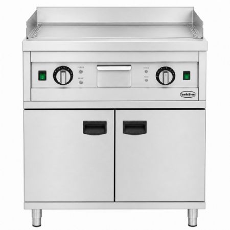 Plaque à snacker pro profondeur 700 Triphasé 8,1 kW surface chromée - Combisteel - 7545.0020