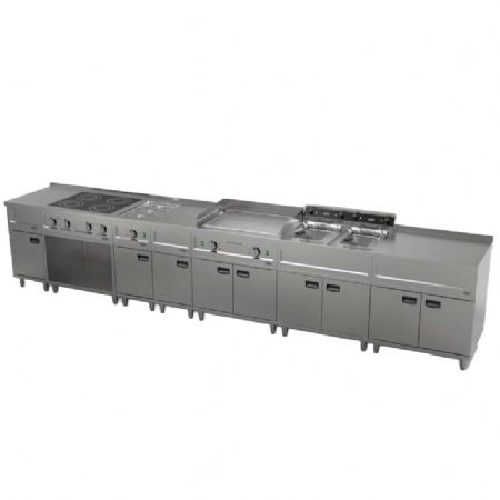 Plaque à snacker pro profondeur 700 Triphasé 8,1 kW surface chromée - Combisteel - 7545.0020