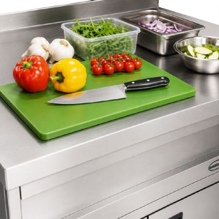 Meuble bas de rangement inox avec 2 portes et dosseret - Combisteel - 7545.0045