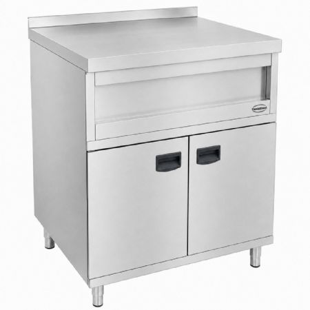 Meuble bas de rangement inox avec 2 portes et dosseret - Combisteel - 7545.0045 Meuble bas de rangement inox avec 2 portes et dosseret - Combisteel - 7545.0045