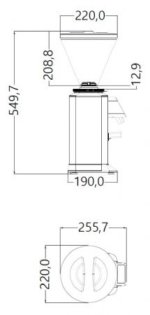 Moulin à café professionnel avec écran tactile et 11 niveaux de mouture - Combisteel - 7547.0005