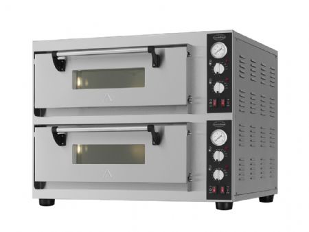 Four à pizza professionnel Triphasé 2 x 4 pizzas Ø30 cm - Combisteel - 7548.0040