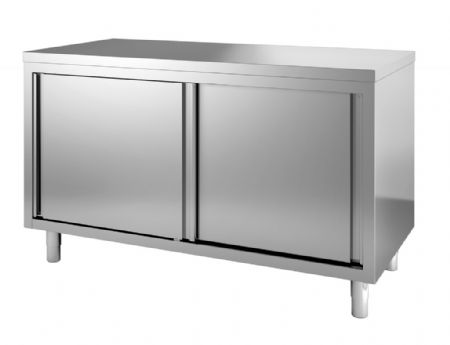 Meuble bas de rangement inox portes coulissantes 1000x700x850 mm - Combisteel - 7812.0103 Meuble bas de rangement inox portes coulissantes 1000x700x850 mm - Combisteel - 7812.0103