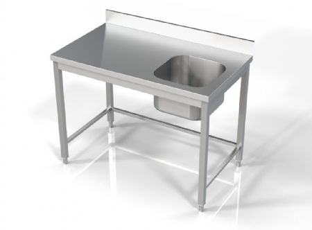 Plonge Inox 1 bac 1200x700x850 mm - Combisteel - 7812.0605 Plonge Inox 1 bac 1200x700x850 mm - Combisteel - 7812.0605