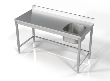 Plonge Inox 1 bac 1600x700x850 mm - Combisteel - 7812.0625 Plonge Inox 1 bac 1600x700x850 mm - Combisteel - 7812.0625