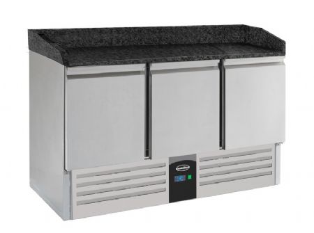 Table de prparation rfrigre  pizza en granite 3 portes
