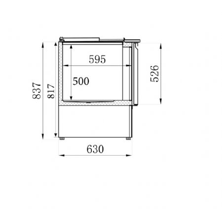 Saladette réfrigérée 3 portes pleines 368 L positive - Combisteel - 7950.0094