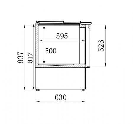 Saladette réfrigérée 2 portes pleines 230 L positive - Combisteel - 7950.0105