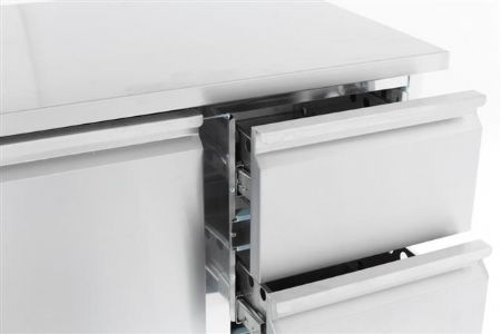 Table desserte réfrigérée 1 porte pleine 2 tiroirs 257 L - Combisteel - 7950.0108