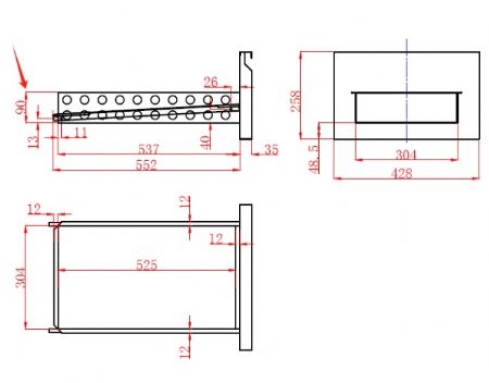 Table rfrigre professionnelle 4 tiroirs 900x700x875