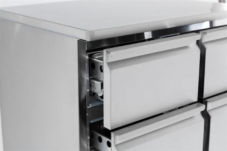 Table desserte réfrigérée 6 tiroirs 400 L positive - Combisteel - 7950.0113