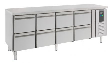 Table desserte réfrigérée positive 8 tiroirs 553 L - Combisteel - 7950.0235