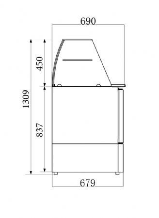Saladette réfrigérée 2 portes pleines 240 L positive - Combisteel - 7950.0400