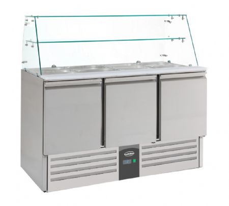 Saladette réfrigérée 3 portes pleines 368 L positive - Combisteel - 7950.0405 Saladette réfrigérée 3 portes pleines 368 L positive - Combisteel - 7950.0405