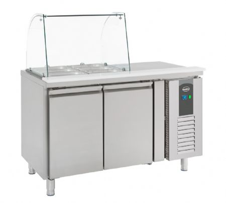 Saladette réfrigérée 2 portes pleines 314 L positive - Combisteel - 7950.0410 Saladette réfrigérée 2 portes pleines 314 L positive - Combisteel - 7950.0410