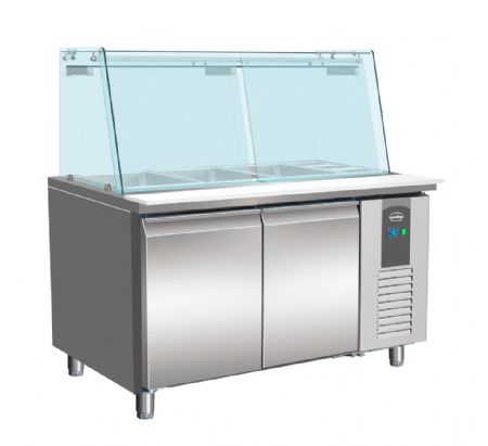 Saladette réfrigérée 2 portes pleines 428 L positive - Combisteel - 7950.0420 Saladette réfrigérée 2 portes pleines 428 L positive - Combisteel - 7950.0420