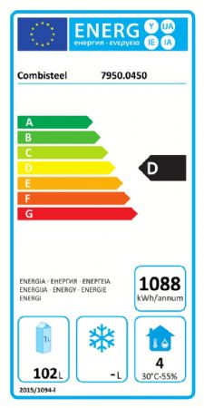 Soubassement réfrigéré 6 tiroirs 260 L positif - Combisteel - 7950.0450