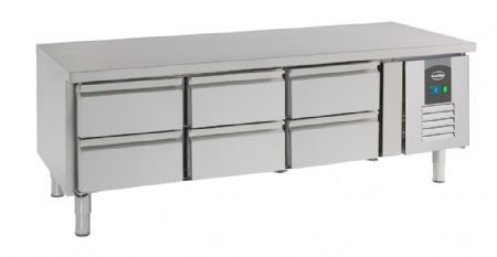 Soubassement réfrigéré 6 tiroirs 260 L positif - Combisteel - 7950.0450 Soubassement réfrigéré 6 tiroirs 260 L positif - Combisteel - 7950.0450