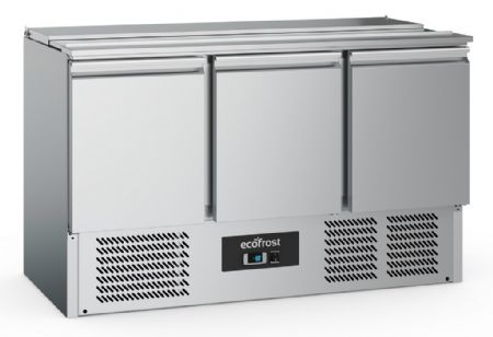 Saladette réfrigérée 3 portes pleines 368 L positive - Combisteel - 7950.5055 Saladette réfrigérée 3 portes pleines 368 L positive - Combisteel - 7950.5055