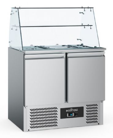 Saladette réfrigérée 2 portes pleines 240 L positive - Combisteel - 7950.5105 Saladette réfrigérée 2 portes pleines 240 L positive - Combisteel - 7950.5105