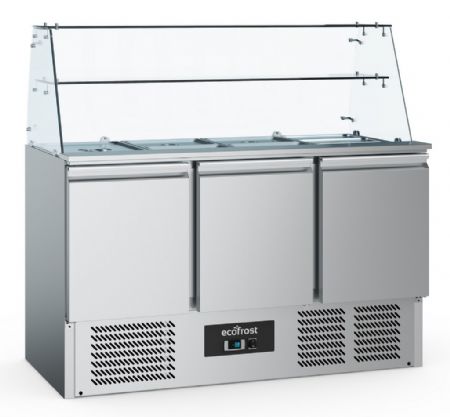 Saladette réfrigérée 3 portes pleines 368 L positive - Combisteel - 7950.5110 Saladette réfrigérée 3 portes pleines 368 L positive - Combisteel - 7950.5110