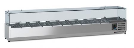 Saladette à poser positive 10 bacs GN 1/4 - Combisteel - 7950.5123 Saladette à poser positive 10 bacs GN 1/4 - Combisteel - 7950.5123