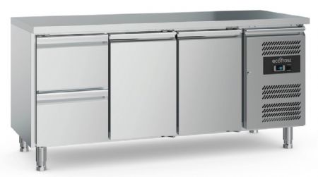 Table desserte réfrigérée 2 portes pleines 2 tiroirs 417 L positive - Combisteel - 7950.5160 Table desserte réfrigérée 2 portes pleines 2 tiroirs 417 L positive - Combisteel - 7950.5160