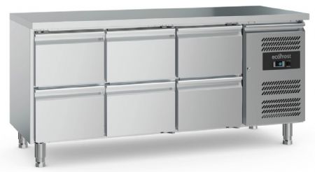 Table desserte réfrigérée 6 tiroirs 417 L positive - Combisteel - 7950.5185 Table desserte réfrigérée 6 tiroirs 417 L positive - Combisteel - 7950.5185