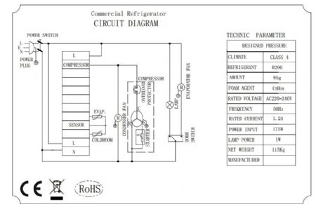 Armoire réfrigérateur positive professionnelle 1 porte pleine 600 L - Combisteel - 7950.5200