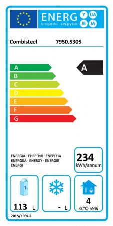 Armoire rfrigrateur une porte inox capacit 113 L