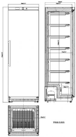 Armoire congélateur professionnelle 1 porte pleine 304 L - Combisteel - 7950.5355