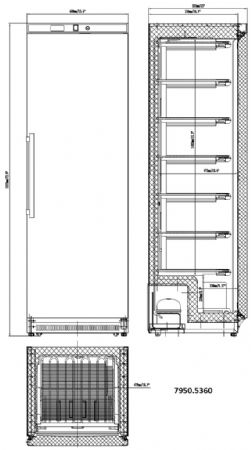 Armoire congélateur professionnelle 1 porte pleine 304 L - Combisteel - 7950.5360