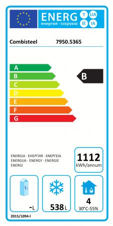 Armoire conglateur 1 porte droite -25C / -18C capacit 538 L