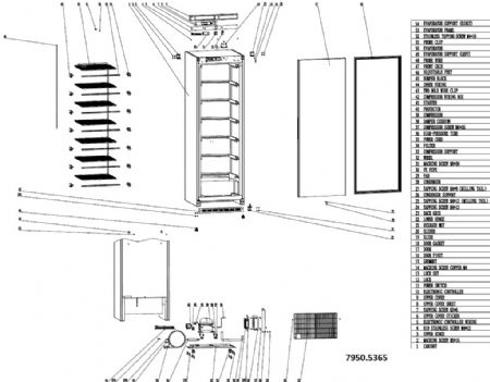 Armoire congélateur professionnelle 1 porte pleine 538 L - Combisteel - 7950.5365