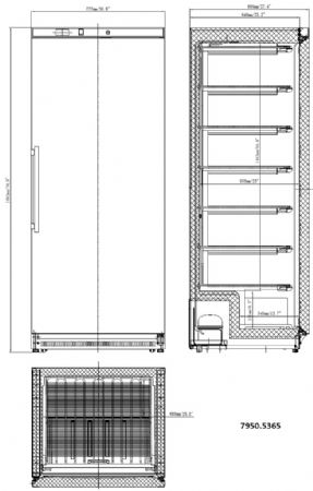 Armoire congélateur professionnelle 1 porte pleine 538 L - Combisteel - 7950.5365