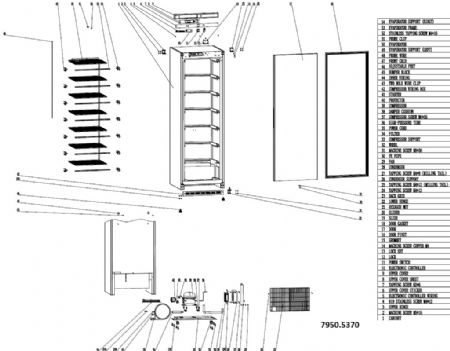 Armoire congélateur professionnelle 1 porte pleine 538 L - Combisteel - 7950.5370