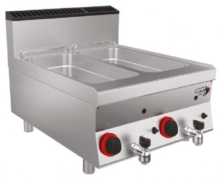 Friteuse professionnelle gaz à poser 2 cuves 8 + 8 L 14 kW - Sofraca - 7SFT88G