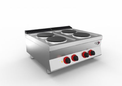 Cuisinire lectrique 4 plaques rondes  poser - 800 x 700 x 295 mm