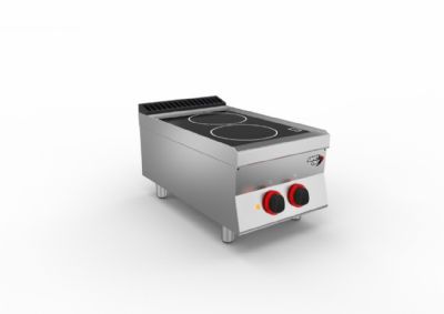Cuisinire lectrique vitrocramique 2 zones de chauffe  poser - 400 x 700 x 295 mm