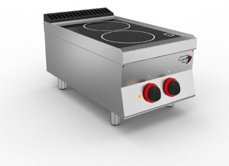 Fourneau Triphasé 2 feux 5 kW à poser - Sofraca - 7STVC2E Fourneau Triphasé 2 feux 5 kW à poser - Sofraca - 7STVC2E
