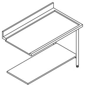 Table d'entrée et sortie pour machines à paniers 500 x 500 ou 600 x 500 - Furnotel - 80204