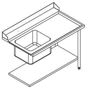 Table d'entrée 500 x 500 ou 600 x 500 mm - Furnotel - 80206L