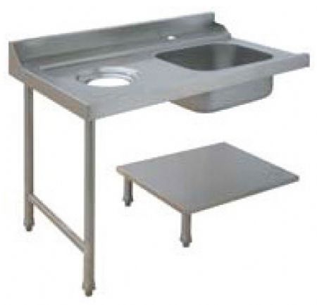 Table d'entrée professionnelle 500 x 500 ou 600 x 500 mm - Furnotel - 80207