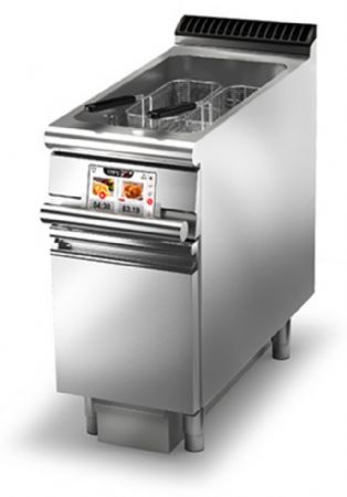 Friteuse cuisine pro électrique monobloc - 22 L - EVO - Largeur 400 mm - Gamme QUEEN 900 - Baron - 90QFREVE422