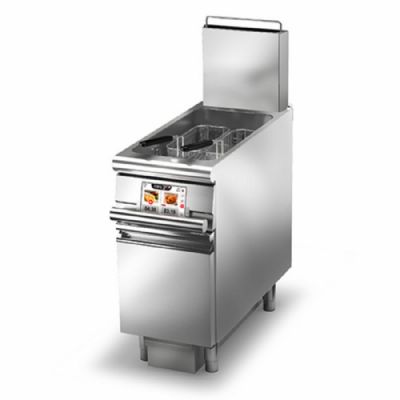 Friteuse gaz sur meuble inox avec 1 cuve 23 L puissance 25 kW - 400x900x870 Friteuse gaz sur meuble inox avec 1 cuve 23 L puissance 25 kW - 400x900x870